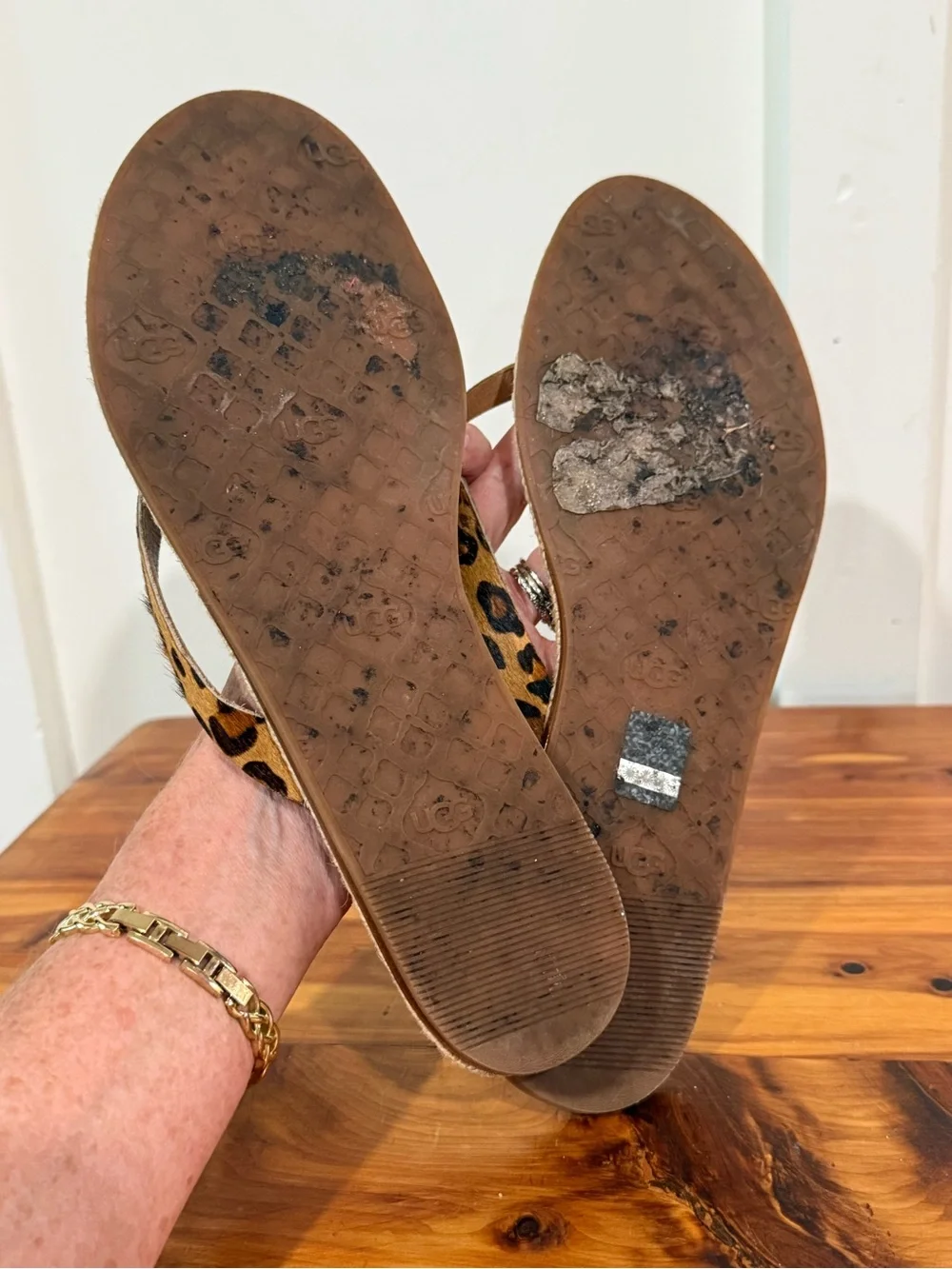 UGG Leopard Cheetah Flip Flops F30013A